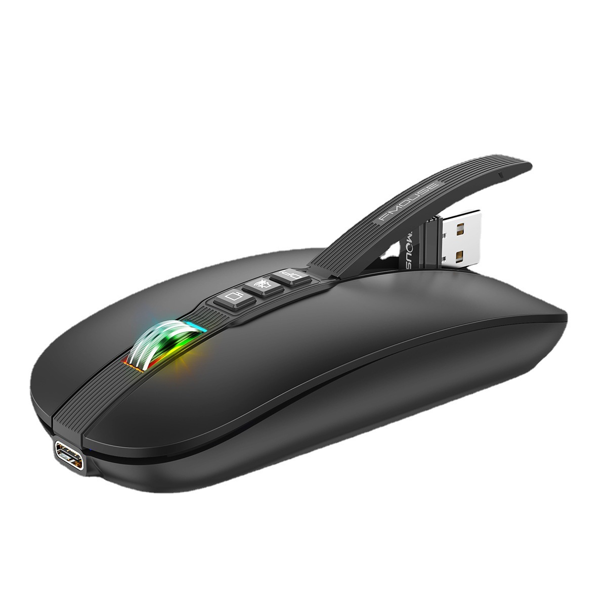 2400DPI 6D Silent Wireless Mouse Bluetooth 5.1 & 2.4G Dual Mode, 10M Range – Gaming & Office Use - Image 4