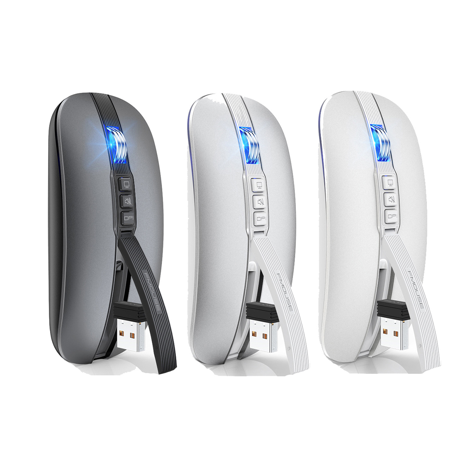 2400DPI 6D Silent Wireless Mouse Bluetooth 5.1 & 2.4G Dual Mode, 10M Range – Gaming & Office Use