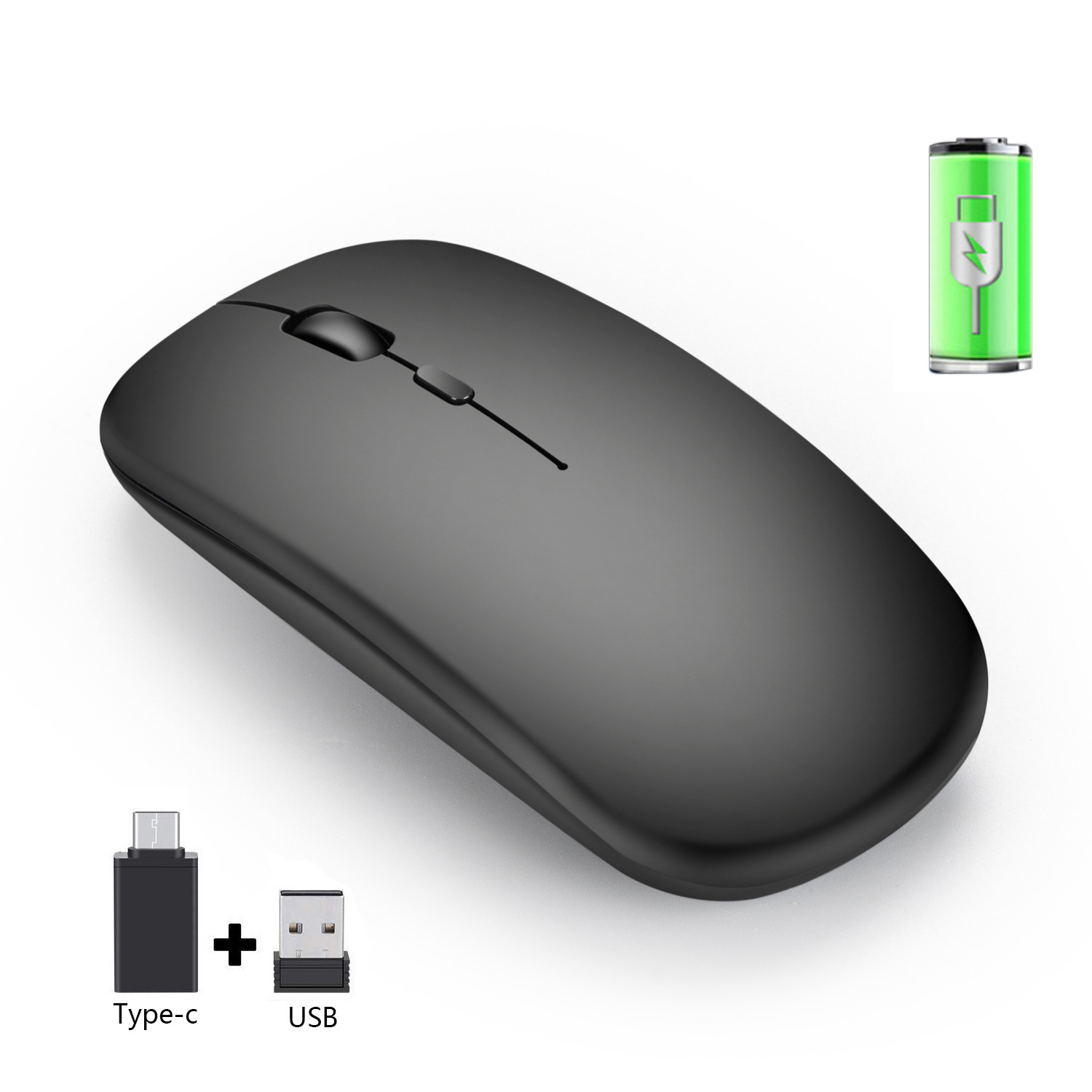 2.4G Rechargeable Wireless Mouse - Silent with TYPE-C Port for Laptop & Desktop Office - Image 6