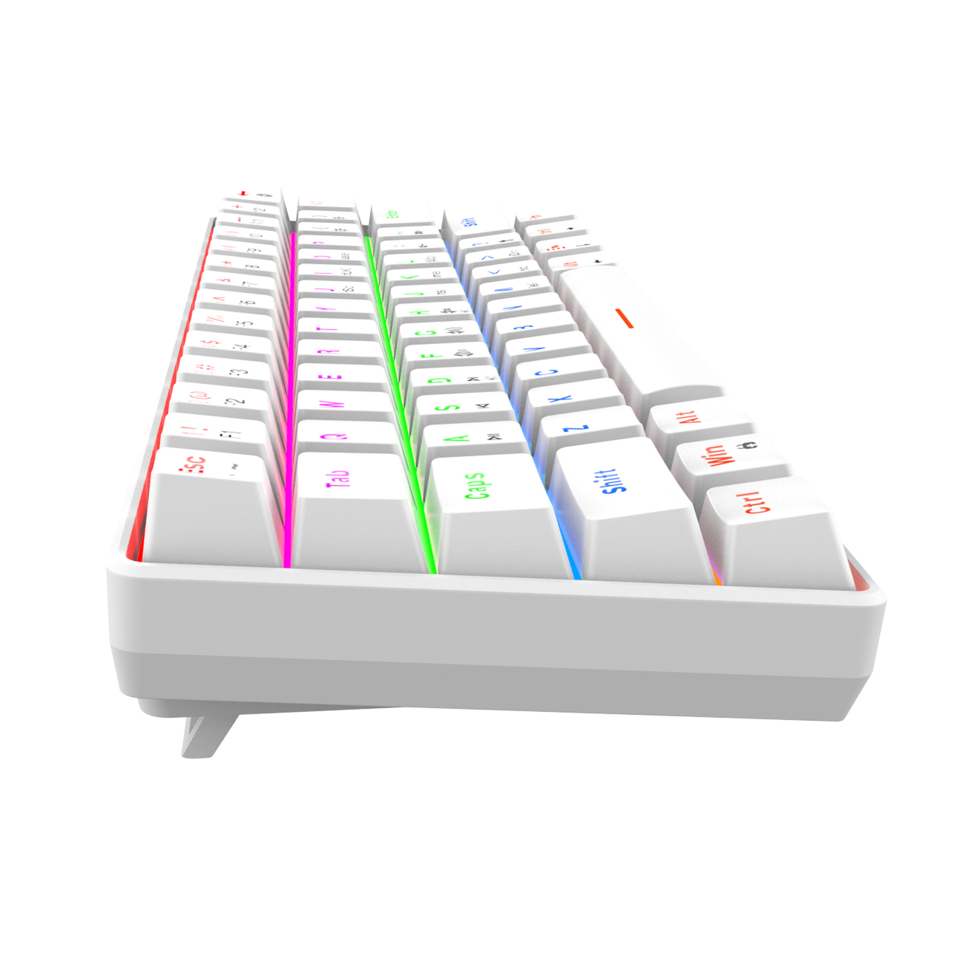 61-Key Wired Mechanical Gaming Keyboard – Clicky Blue Switches, Rainbow RGB Backlight - Image 2